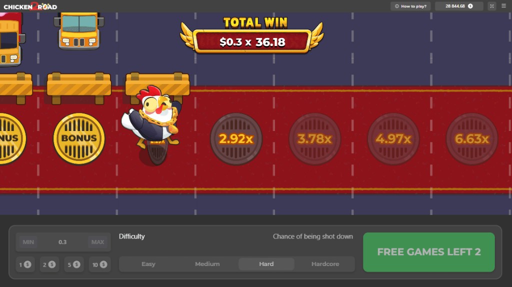 Mode démo de Chicken Road 2 avec commandes de partie